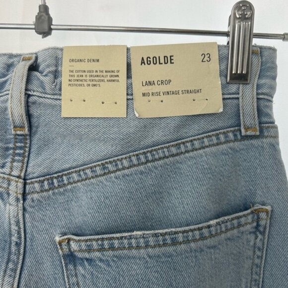 AGOLDE Lana Crop Mid Rise Vintage Straight Jeans - Picture 8 of 10